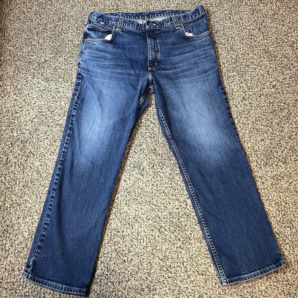 Carhartt FR Flame Resistant Jeans Mens 38x30 CAT 2 Work Denim Blue 105069-MDO